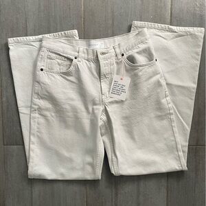 Topshop Women's Straight White Jeans